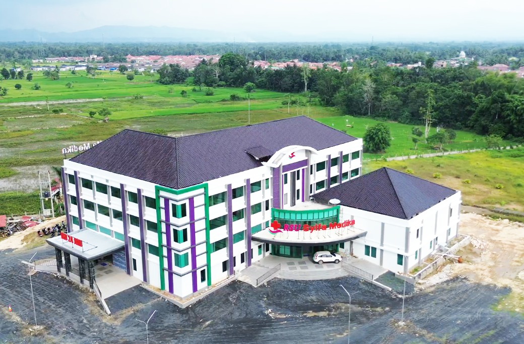 Foto udara gedung RSU Syifa Medika Barabai